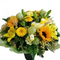 זר פרחים שמש