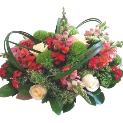 סידור פרחים רומנטי