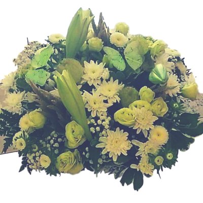 סידור פרחים לבן